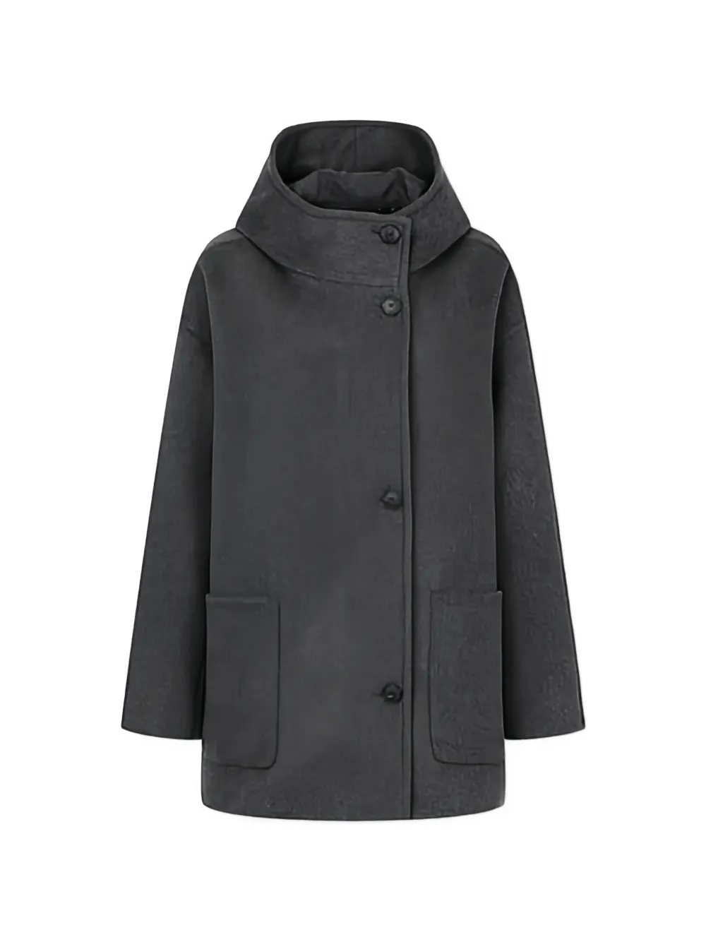 TOMBOY hooded button-up coat - Grigio