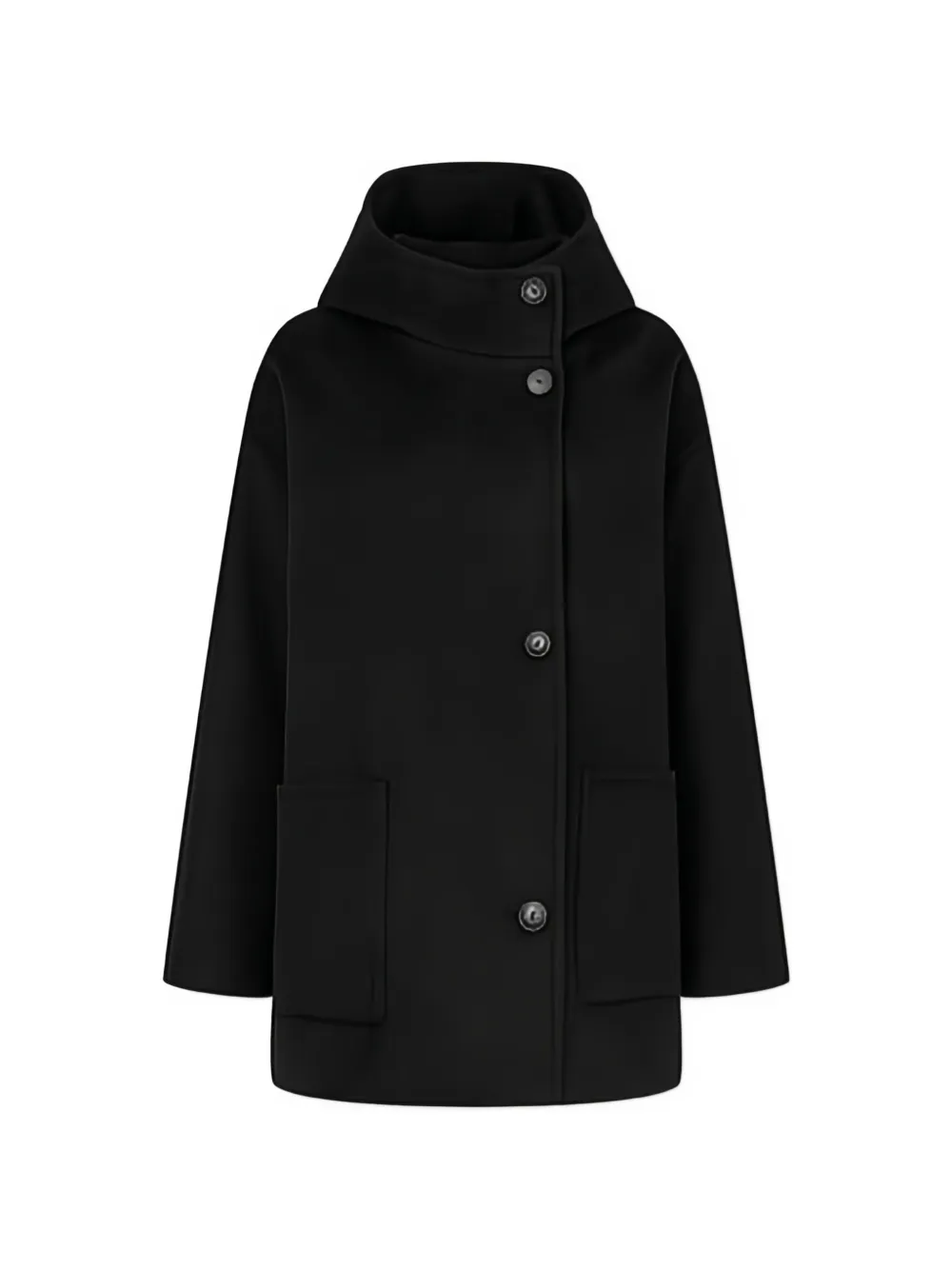 TOMBOY hooded wool-blend coat - Noir