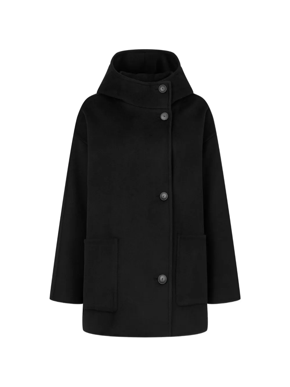 TOMBOY hooded wool-blend coat - Black