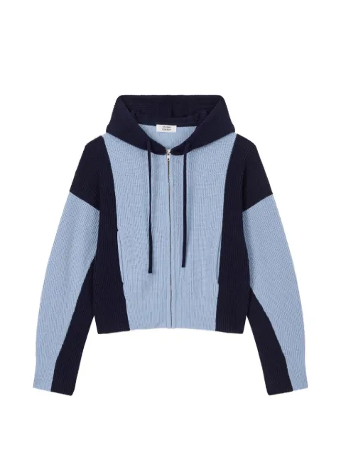 TOMBOY ribbed-knit panelled hoodie
