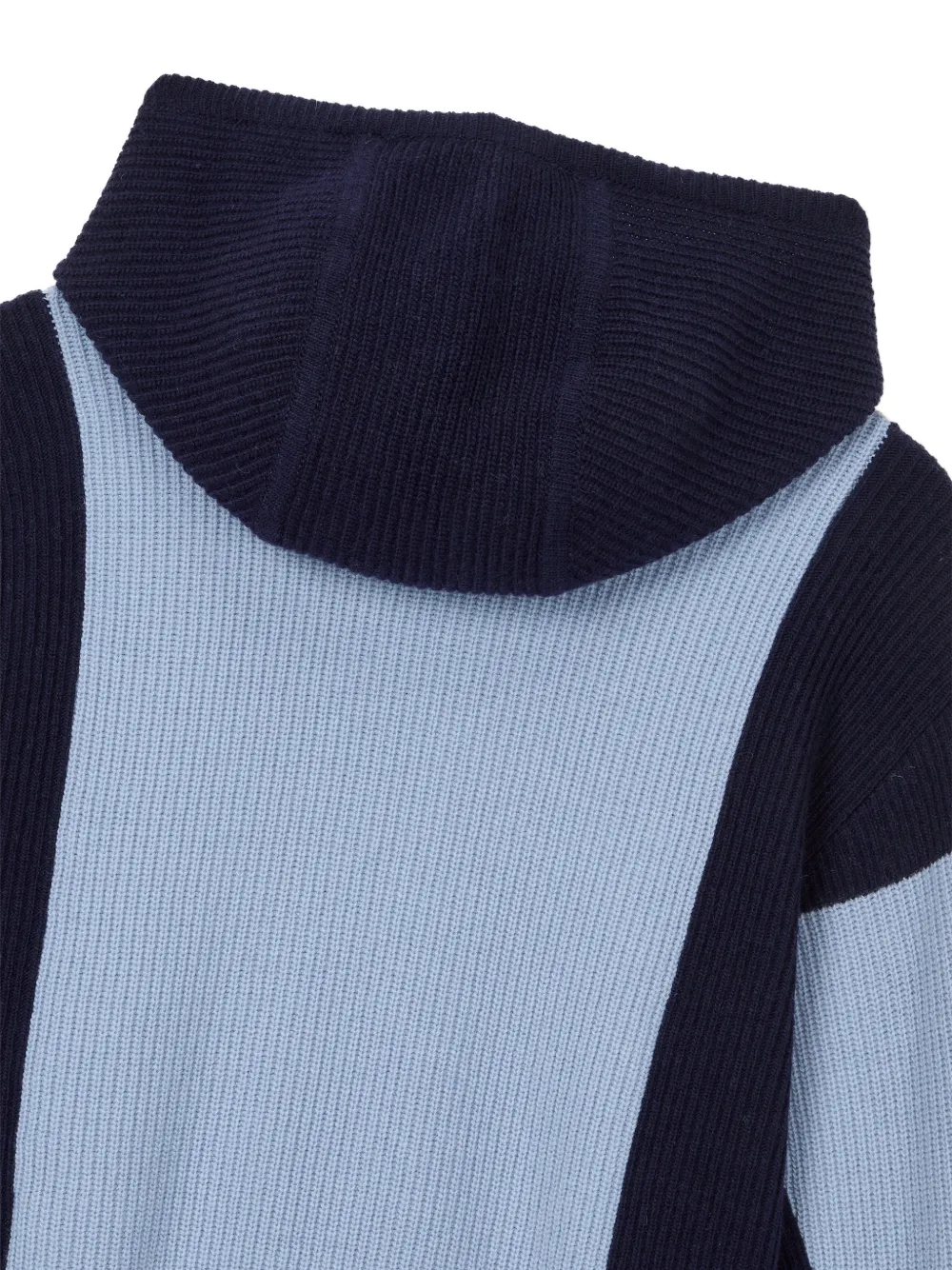 TOMBOY Ribgebreide hoodie met vlakken Blauw