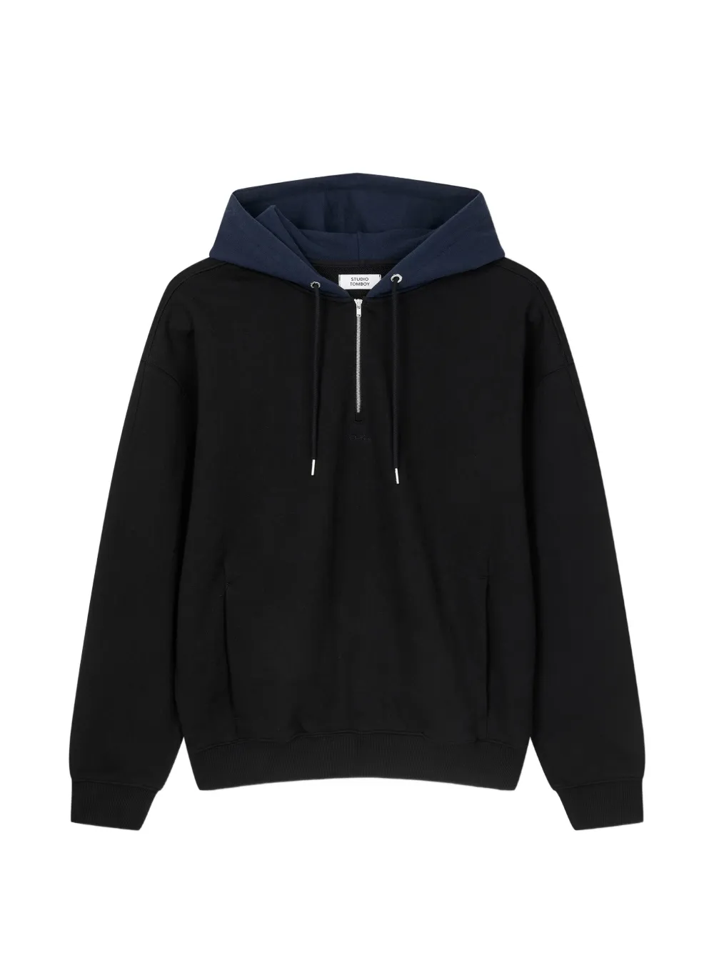 TOMBOY half-zip drawstring hoodie