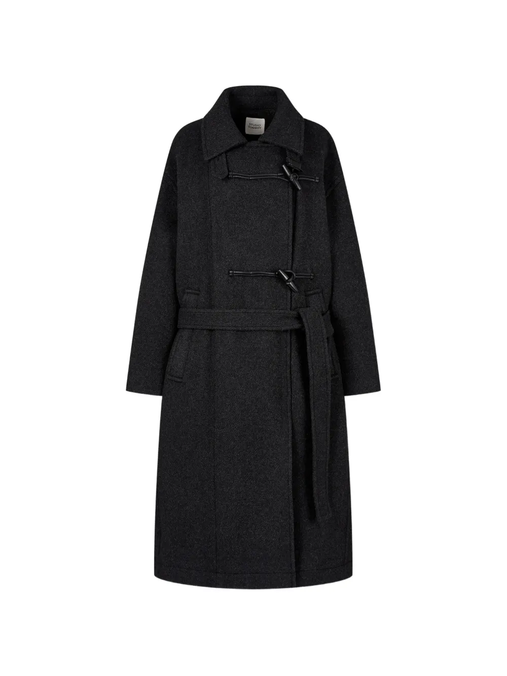 TOMBOY belted toggle-fastening coat - Grey