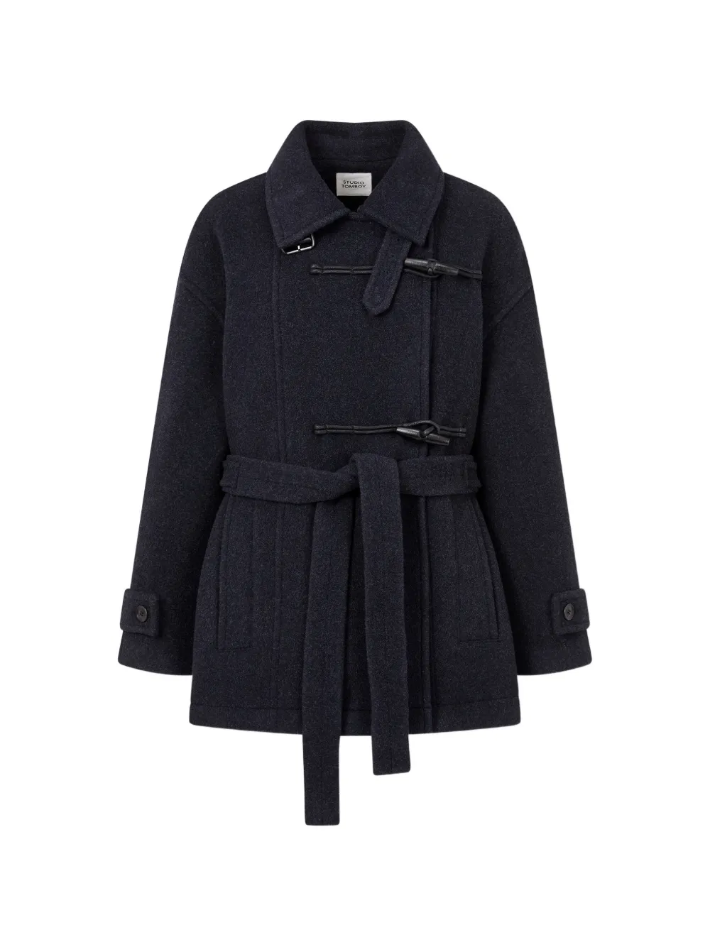 TOMBOY belted toggle-fastening coat