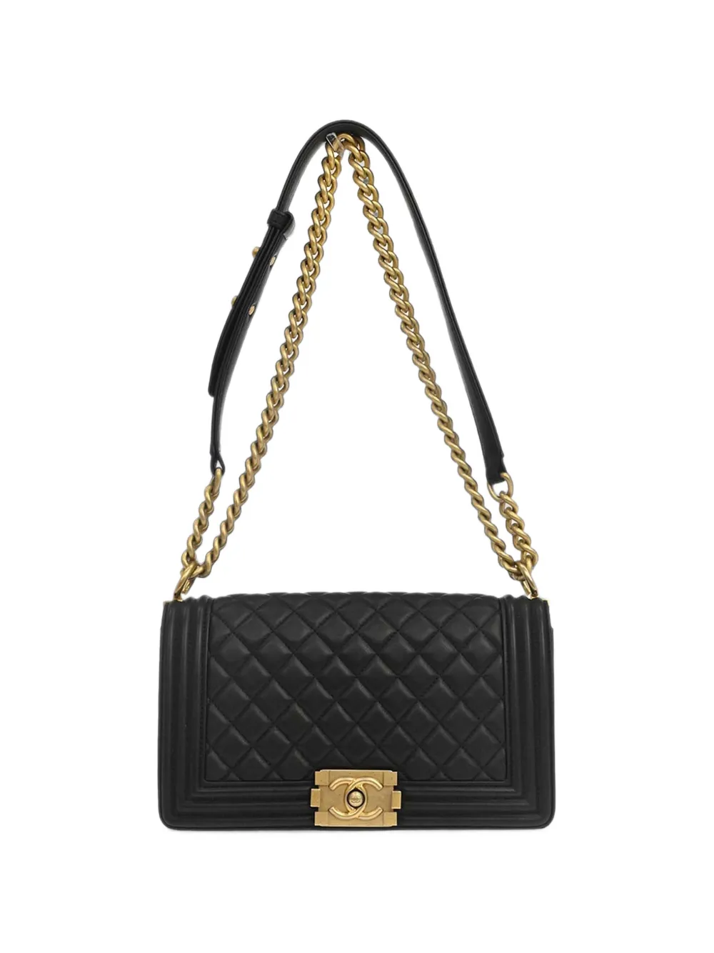 CHANEL Pre-Owned 2017 Boy Chanel quilted shoulder bag - Nero
