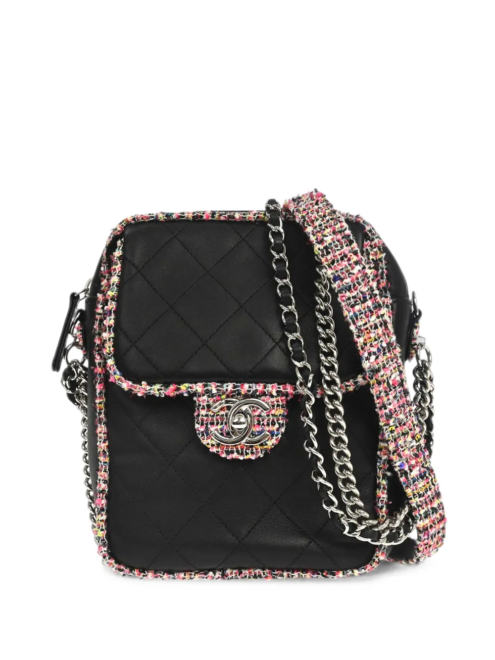 CHANEL Pre-Owned 2019 Tweed quilted shoulder bag - Nero
