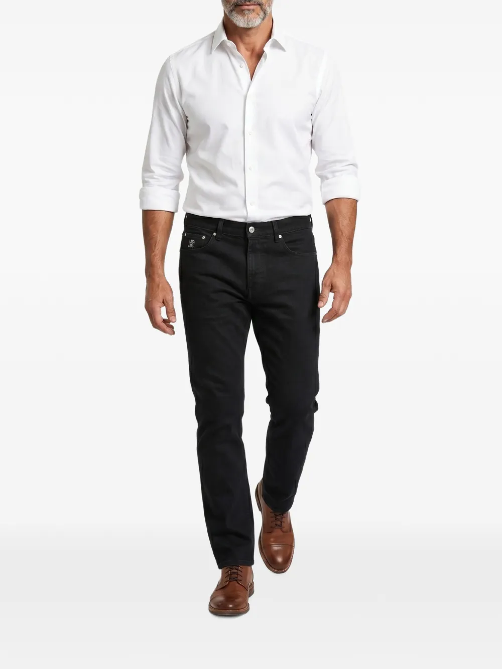Brunello Cucinelli Slim-fit broek met vijf zakken Zwart