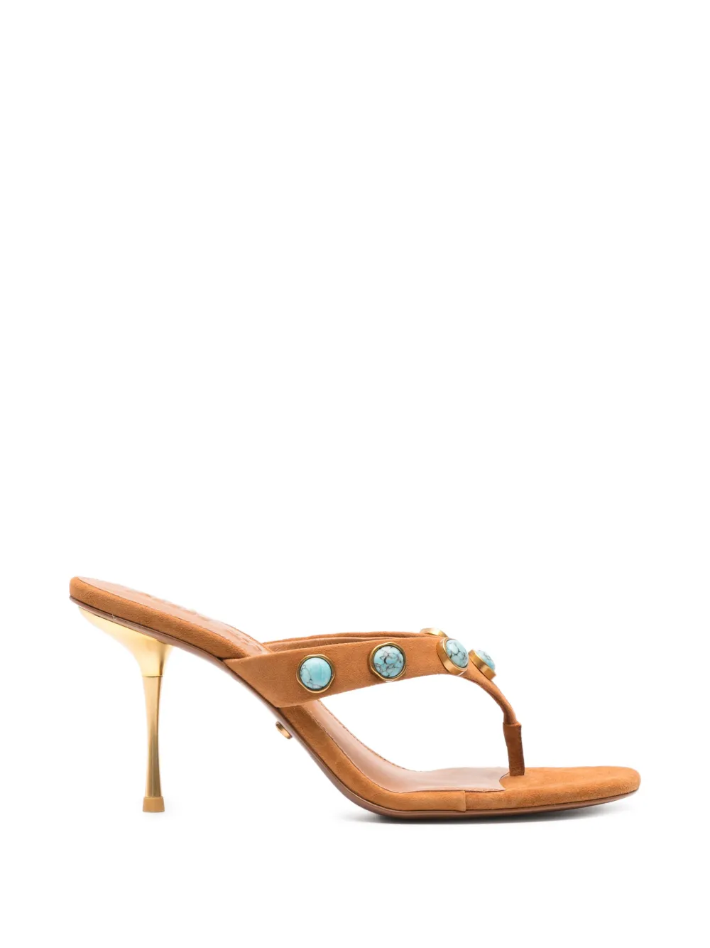 Cult Gaia Stella Cabochon heeled sandals - Marrone