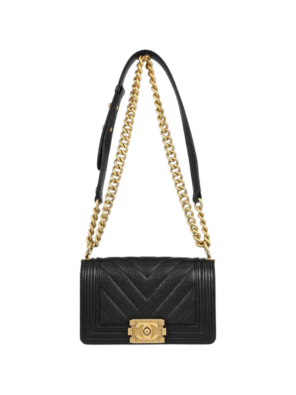 CHANEL Pre-Owned 2017-2018 Boy Chanel chain shoulder bag - Nero