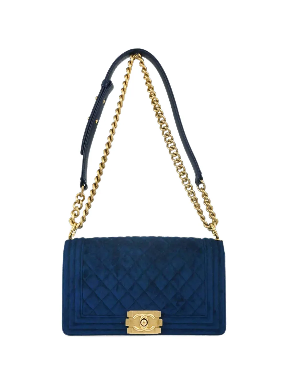 CHANEL Pre-Owned 2020 medium Boy Chanel chain shoulder bag - Blu
