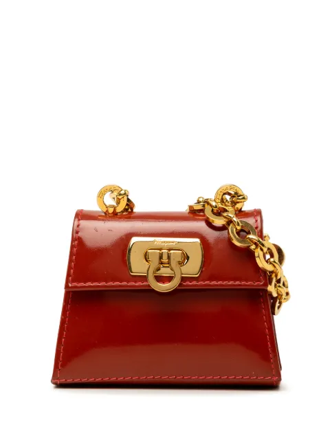 Ferragamo Pre-Owned 2000-2026 Mini Patent Gancini Lock Chain Bag crossbody bag
