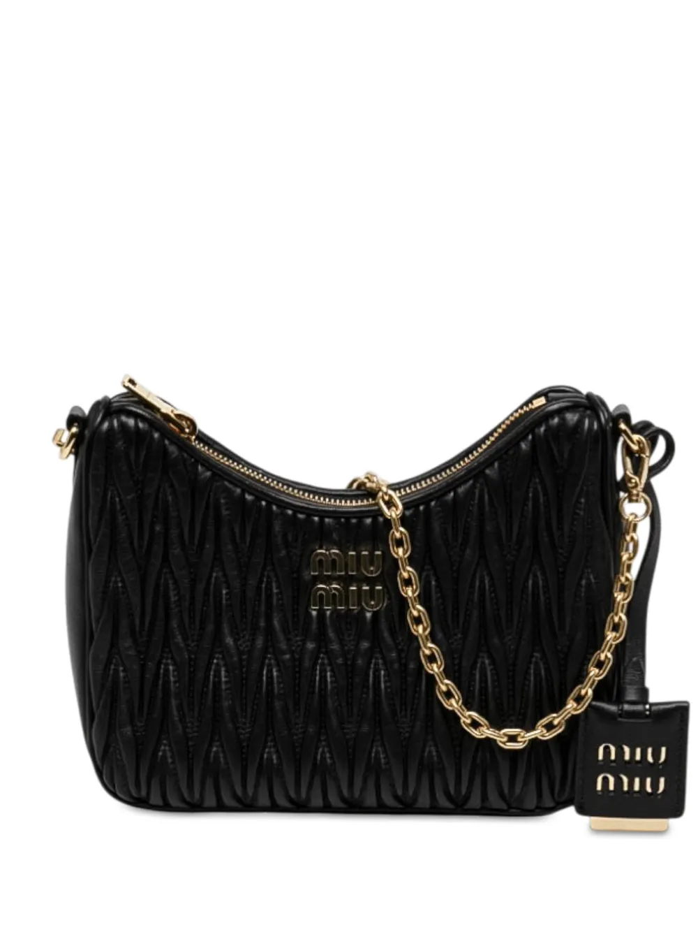 Miu Miu Pre-Owned 2010-2026 Borsa a tracolla in nappa matelassé - Nero