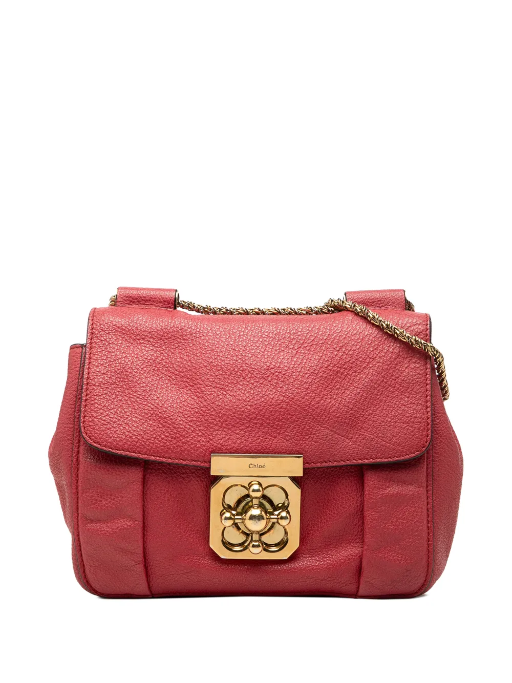 Chloé Pre-Owned 2010 kleine Elsie Umhängetasche aus gekörntem Kalbsleder - Rot