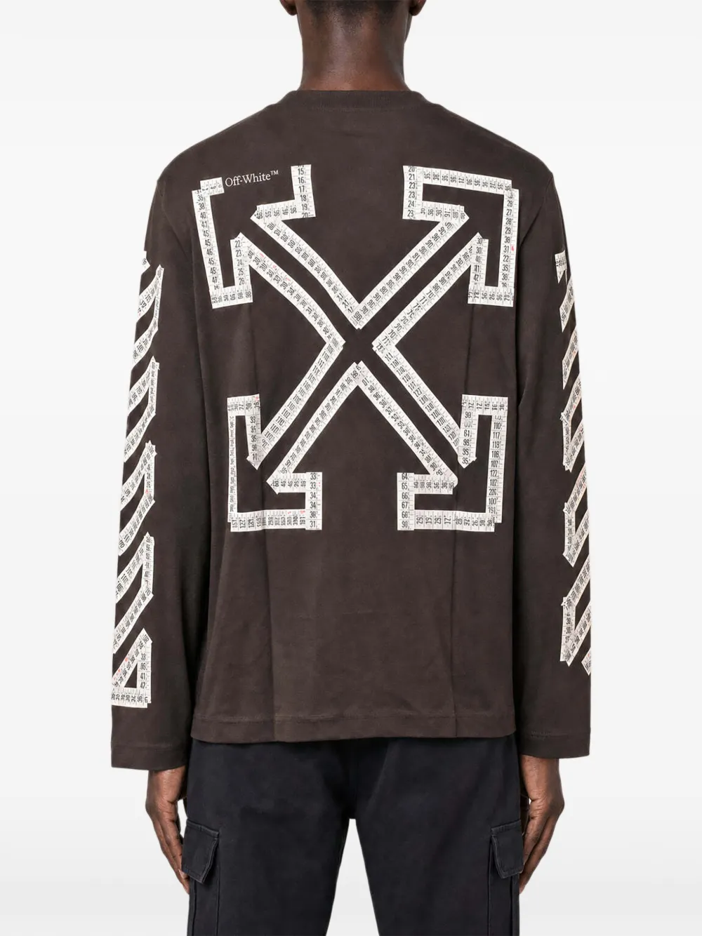 Off-White Arrows-print long-sleeve T-shirt Bruin