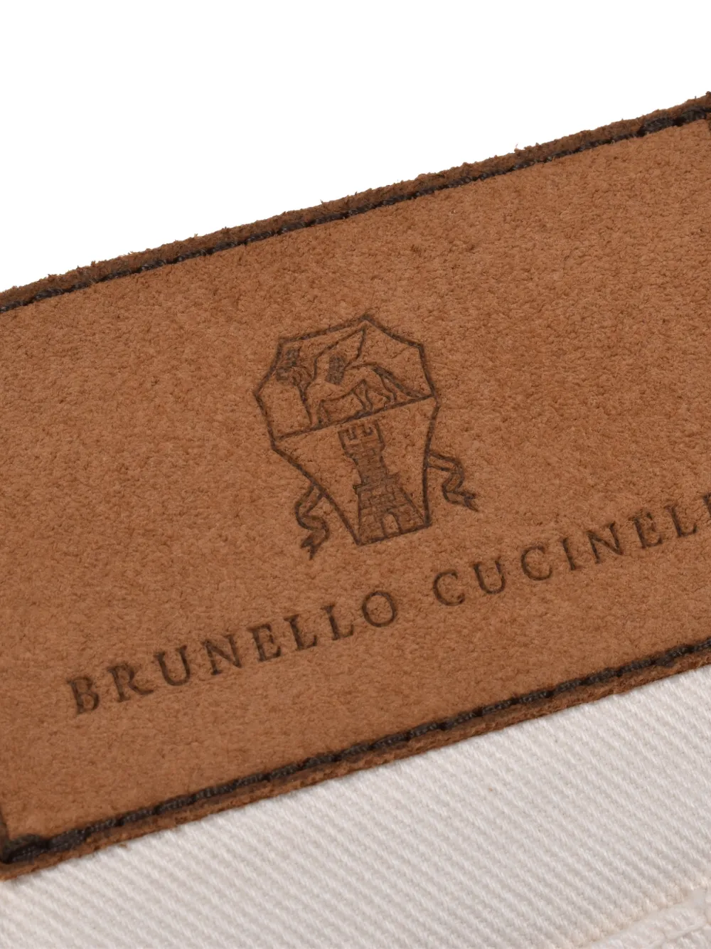 Brunello Cucinelli Lichtgewicht jeans met vijf zakken Beige