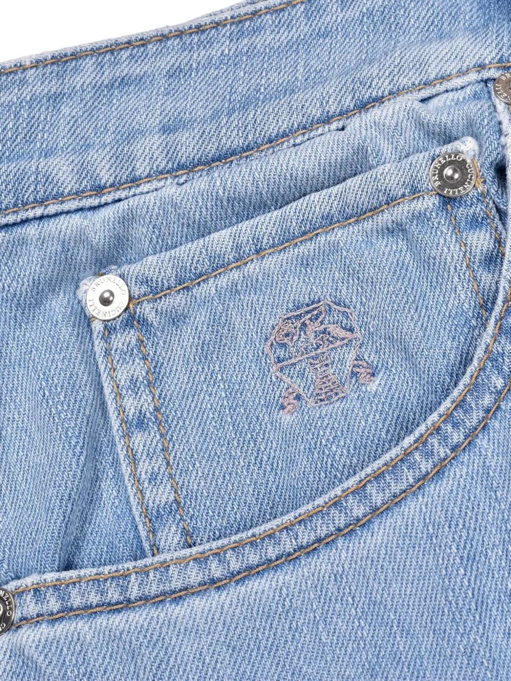 Brunello Cucinelli Jeans met vijf zakken Blauw