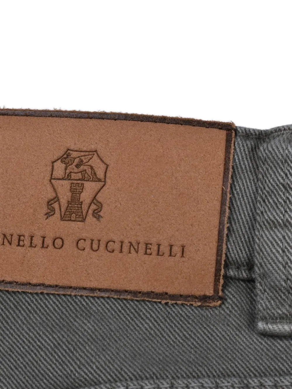 Brunello Cucinelli Lichtgewicht denim broek met vijf zakken Groen