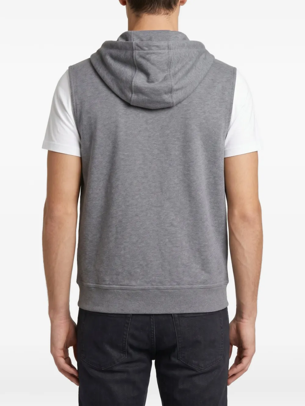 Brunello Cucinelli Mouwloze hoodie Grijs