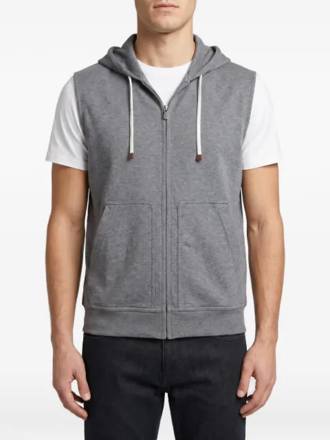 Brunello Cucinelli sleeveless zip-up hoodie