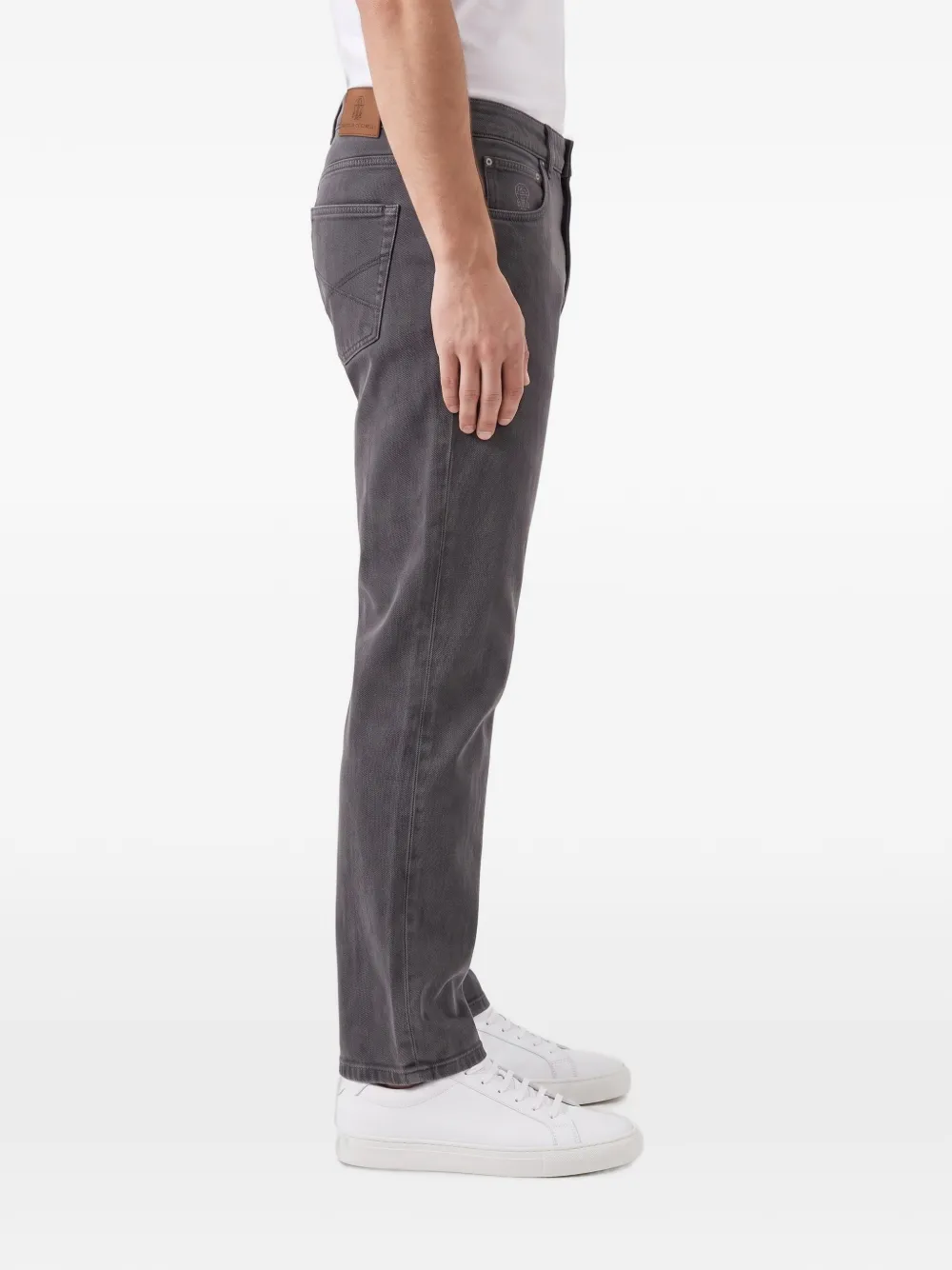 Brunello Cucinelli Katoenen jeans met vijf zakken Grijs