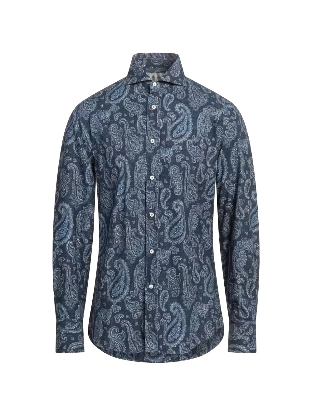 Brunello Cucinelli paisley-print cotton shirt - Blue
