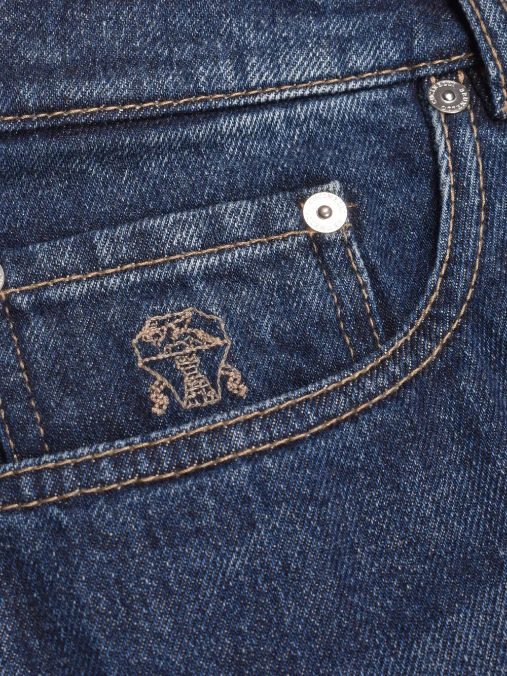 Brunello Cucinelli faded straight-leg jeans Blauw