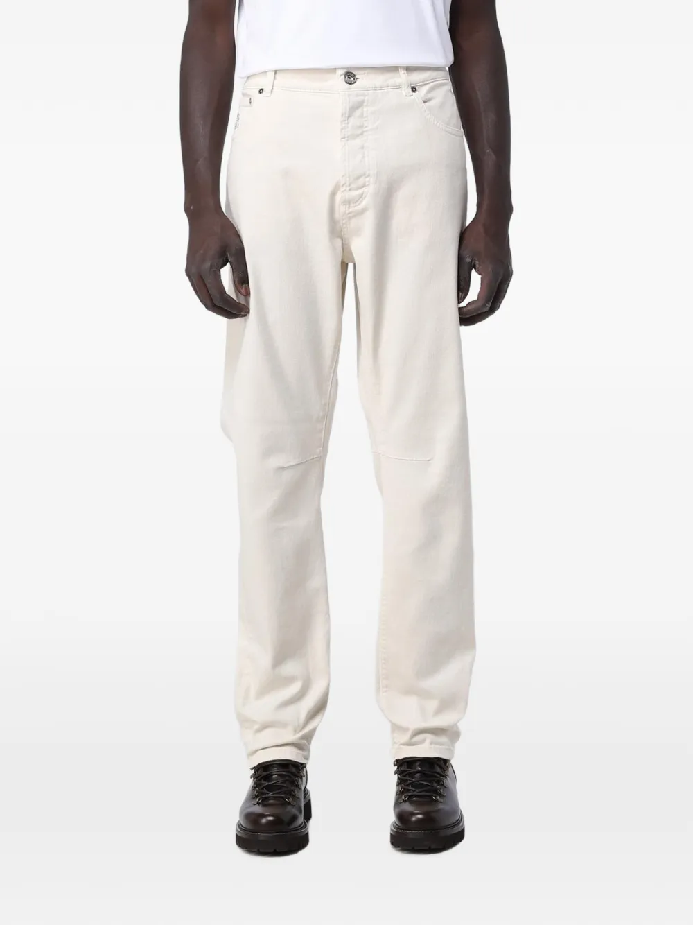 Brunello Cucinelli straight-leg five-pocket jeans - Toni neutri