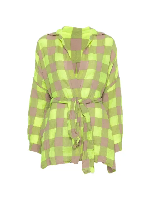 Daniela Gregis check-pattern belted shirt