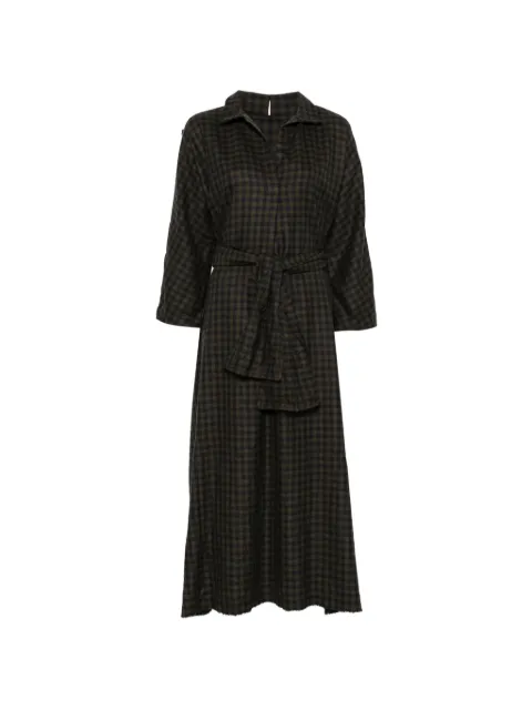 Daniela Gregis check-pattern belted dress