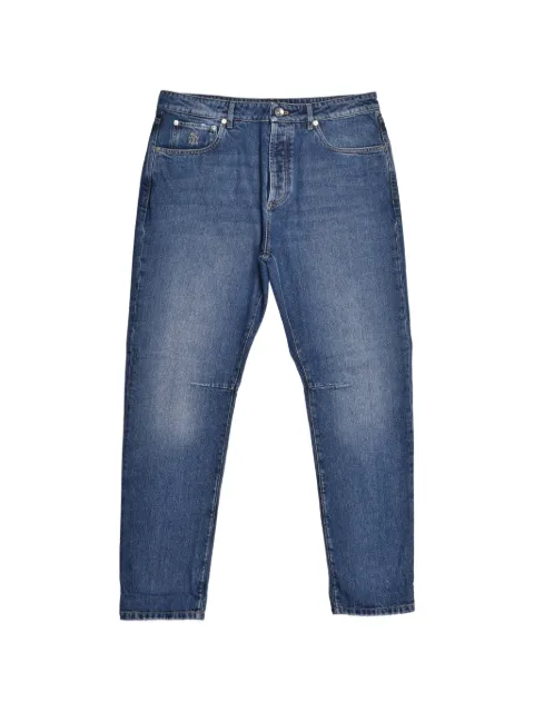 Brunello Cucinelli washed straight-leg jeans