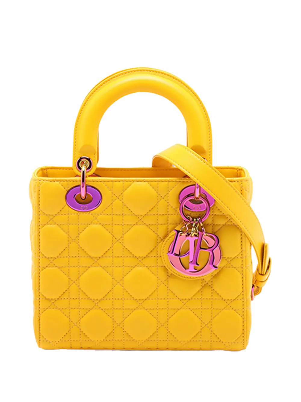 Christian Dior Pre-Owned 2000-2026 Keine Cannage My ABCDior Lady Dior Satchel-Tasche - Gelb