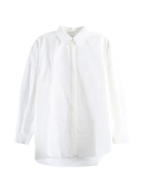 Amomento concealed-front curved-hem shirt