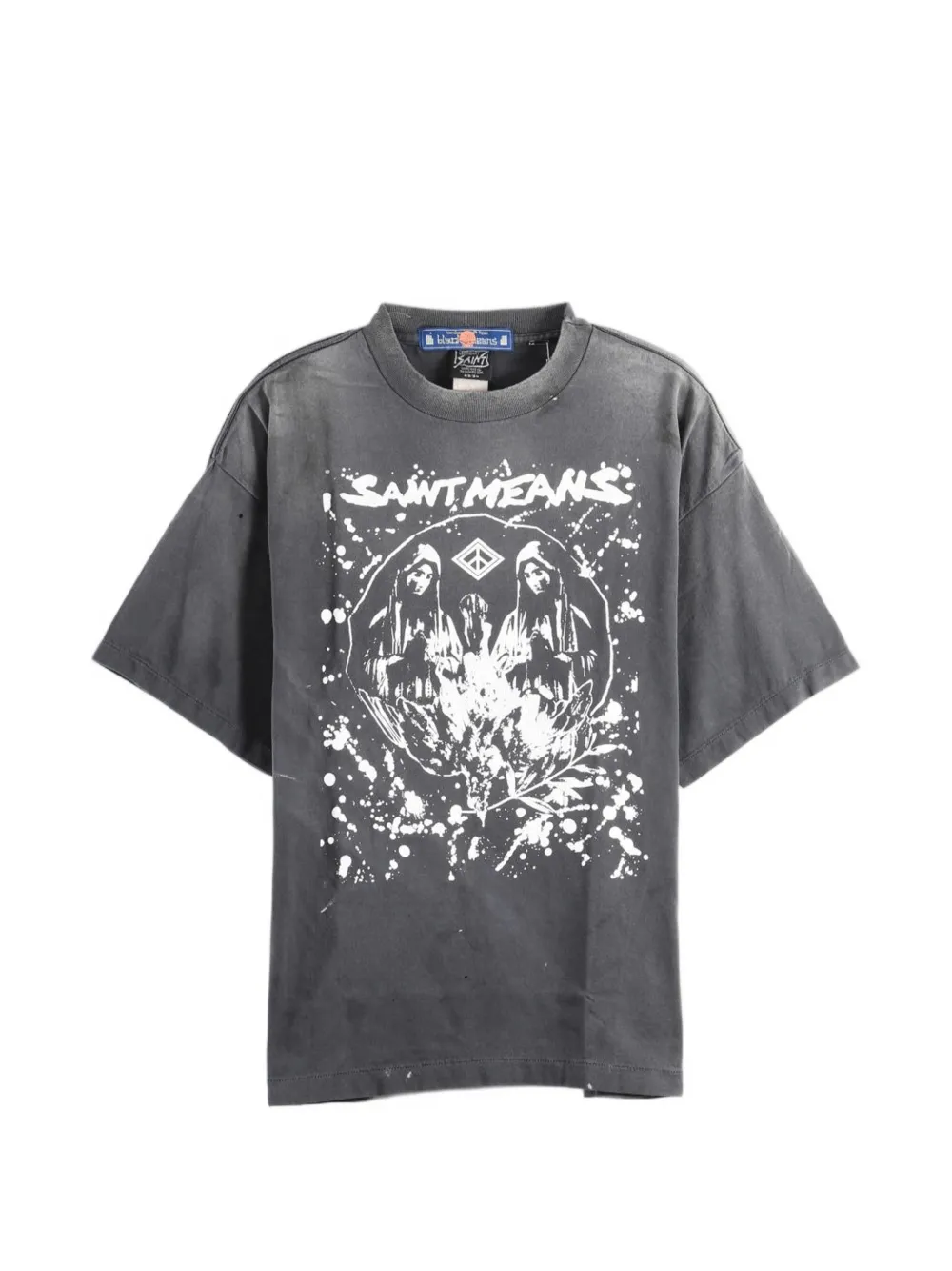 SAINT MXXXXXX graphic-print distressed t-shirt