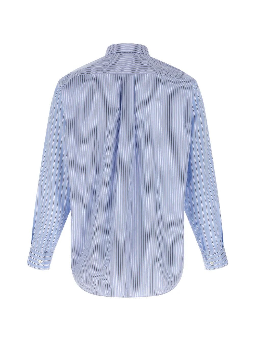 Comme Des Garçons Shirt Gestreept overhemd met patchwork Blauw