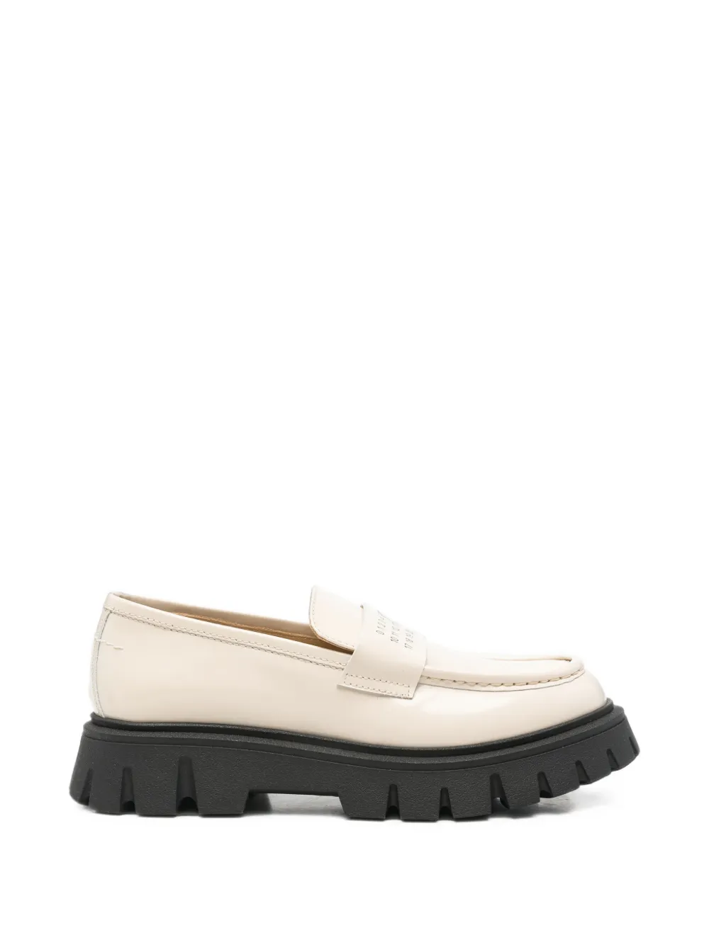 MM6 Maison Margiela Kids mocassins à semelle épaisse et logo imprimé - Tons neutres MM6 Maison Margiela Kids mocassins à semelle épaisse et logo imprimé - Tons neutres
