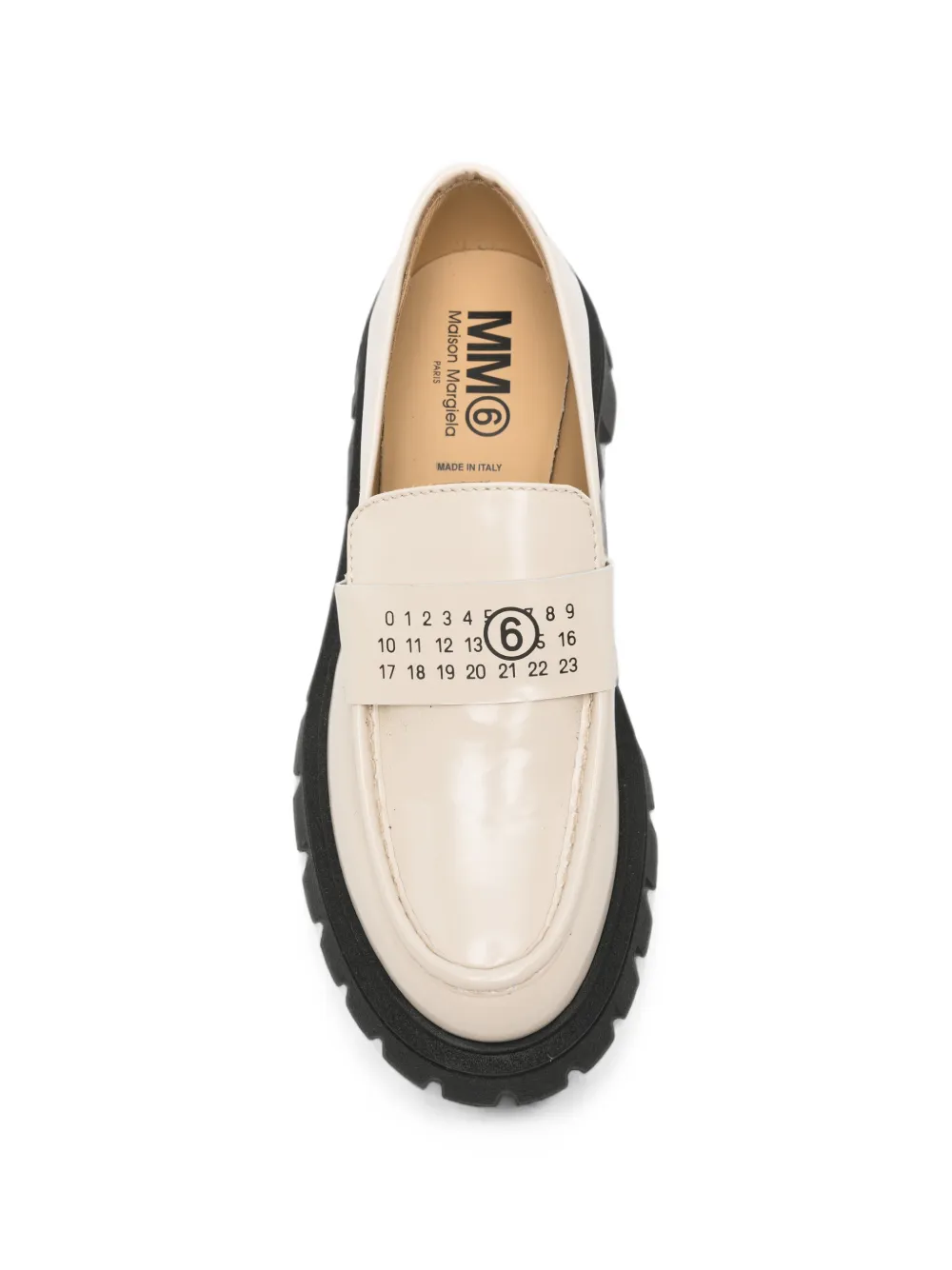 MM6 Maison Margiela Kids logo-print chunky-sole loafers Beige