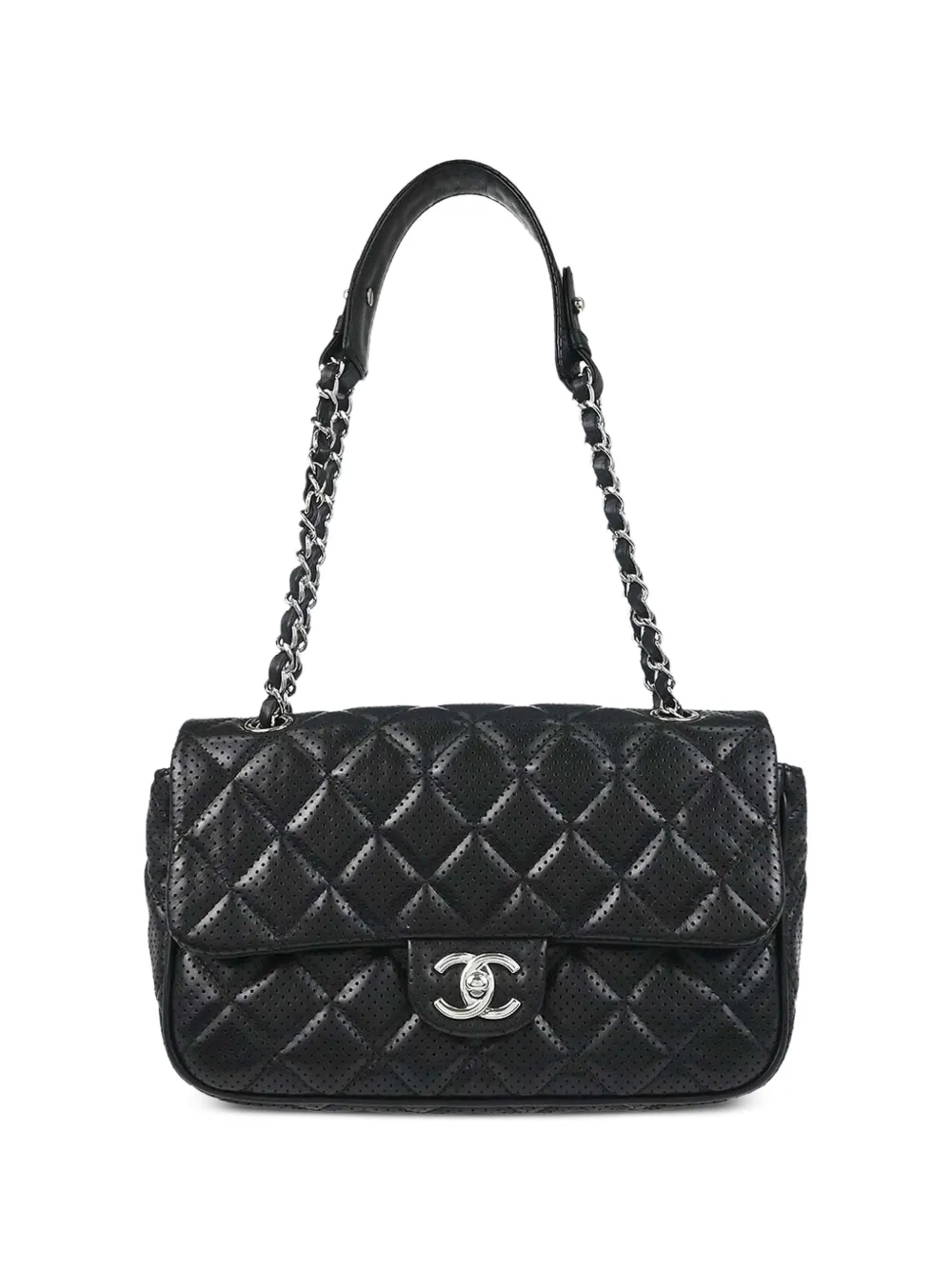 CHANEL Pre-Owned 2014 perforated quilted handbag - Nero