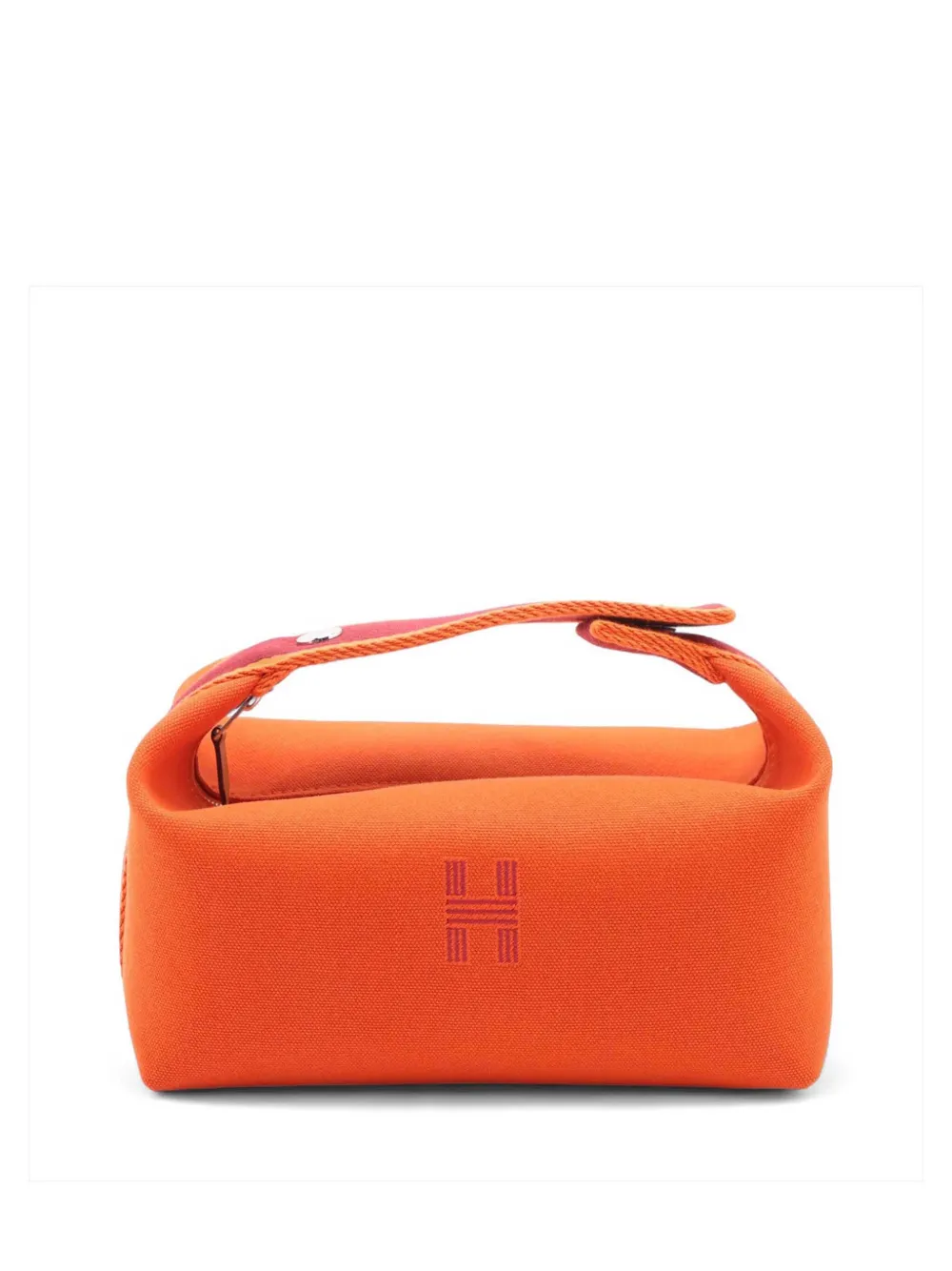 Hermès Pre-Owned 1990-2010 Doppelreihiger Olive Mantel - Orange