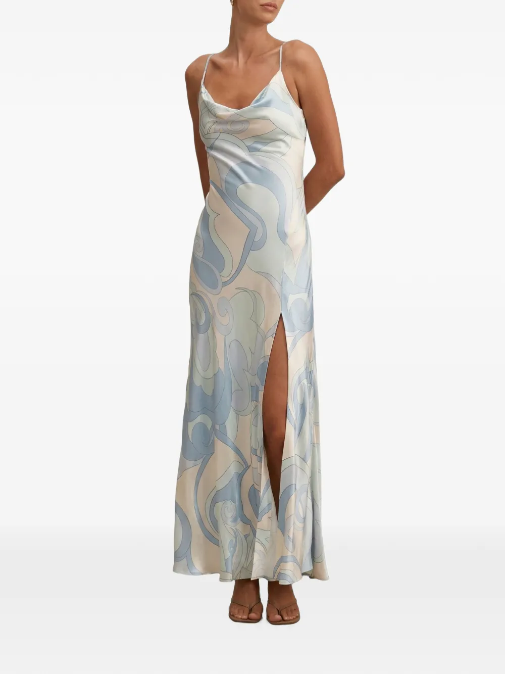 Ever New Tyler cowl-neck satin maxi dress