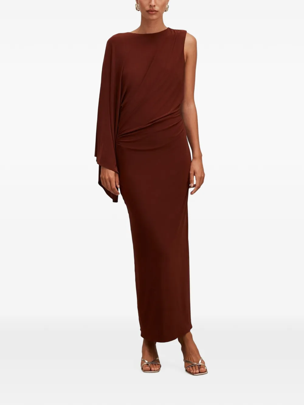 Ever New Fleur cape-shoulder maxi dress