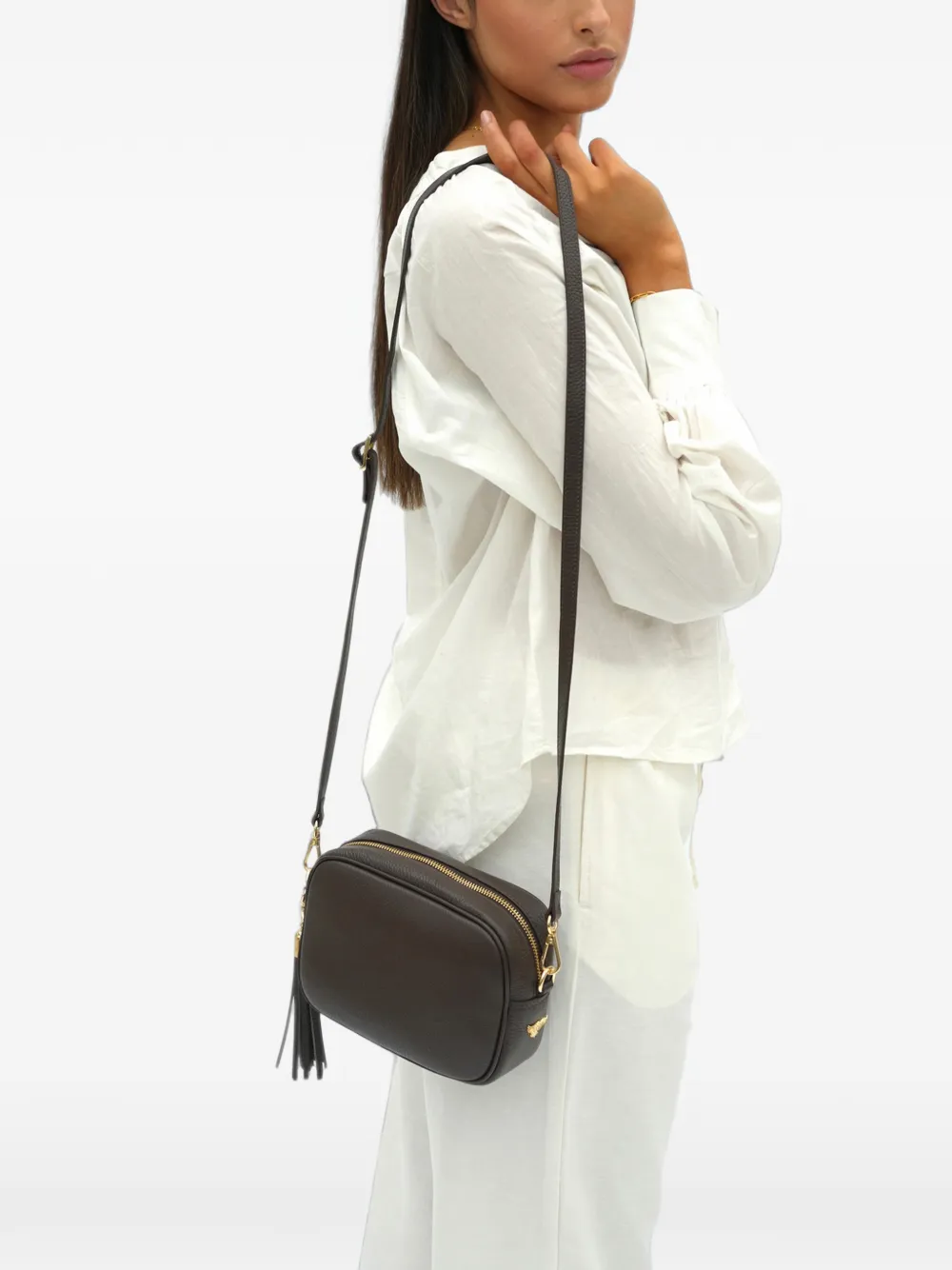 Apatchy London The Tassel leather crossbody bag - Marrone