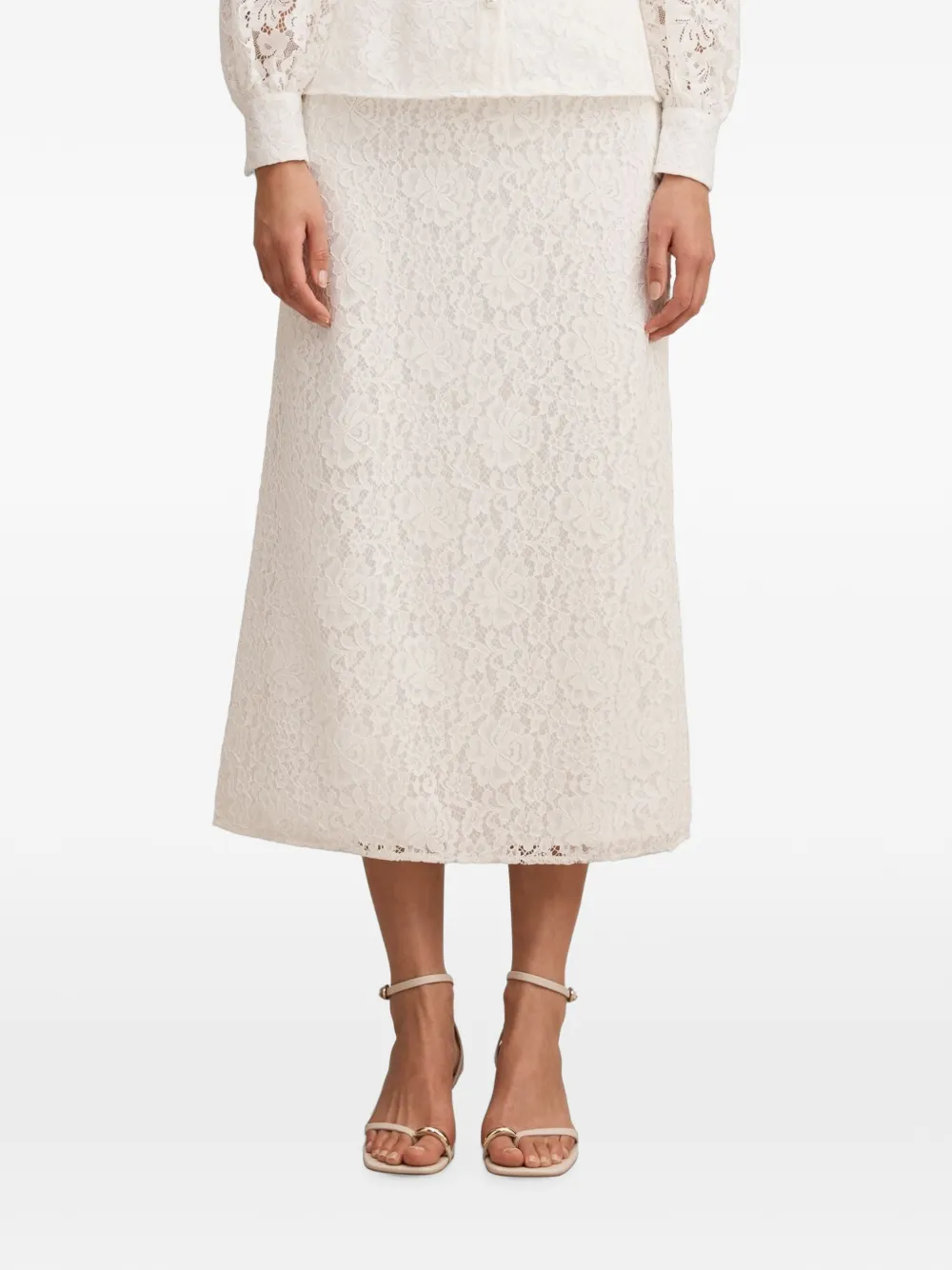 Ever New Loretta floral-lace midi skirt