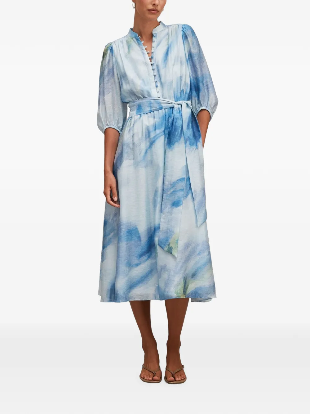 Ever New Lorena abstract-print A-line midi dress