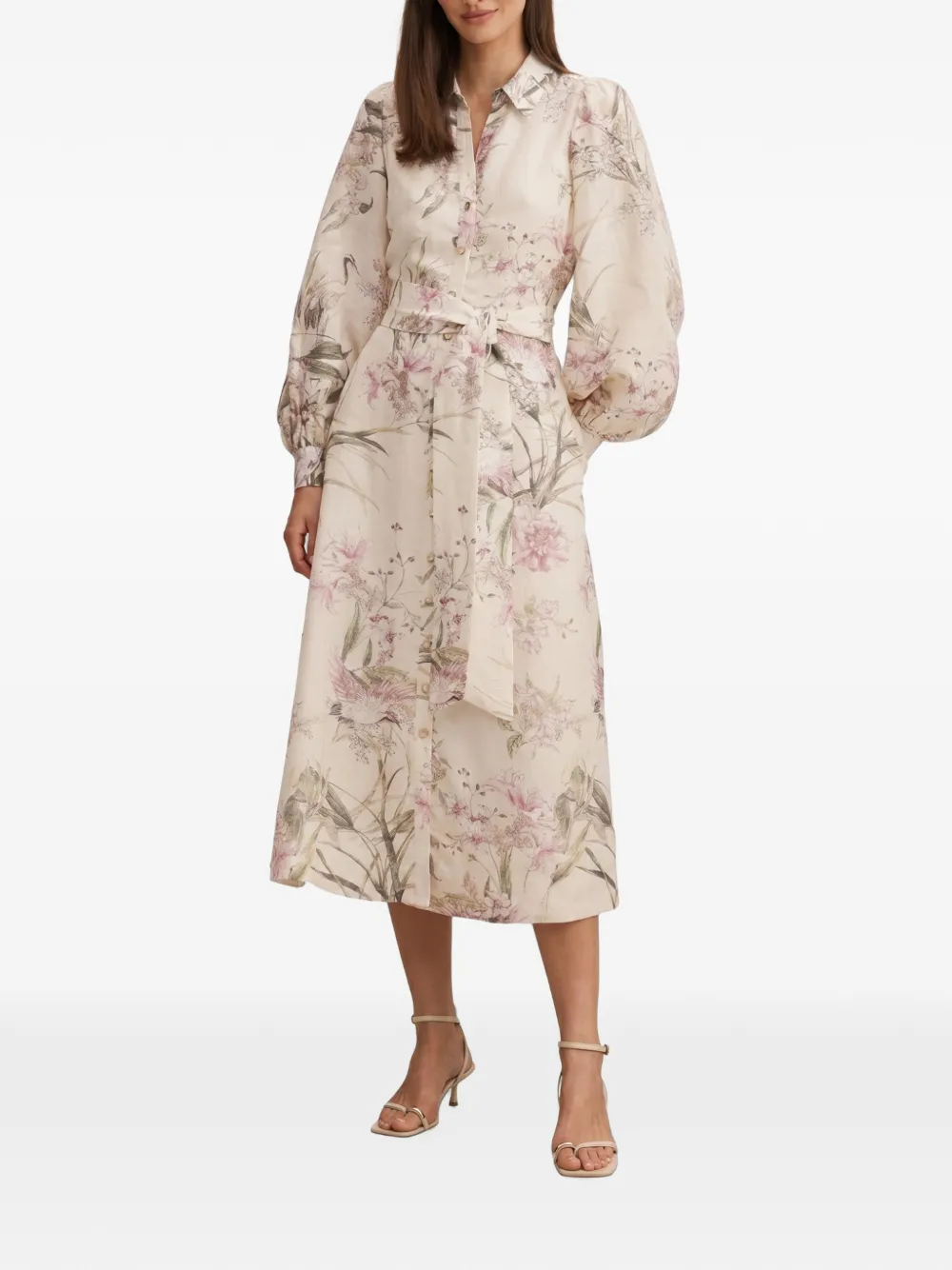 Ever New Hazel floral-print midi shirt dress