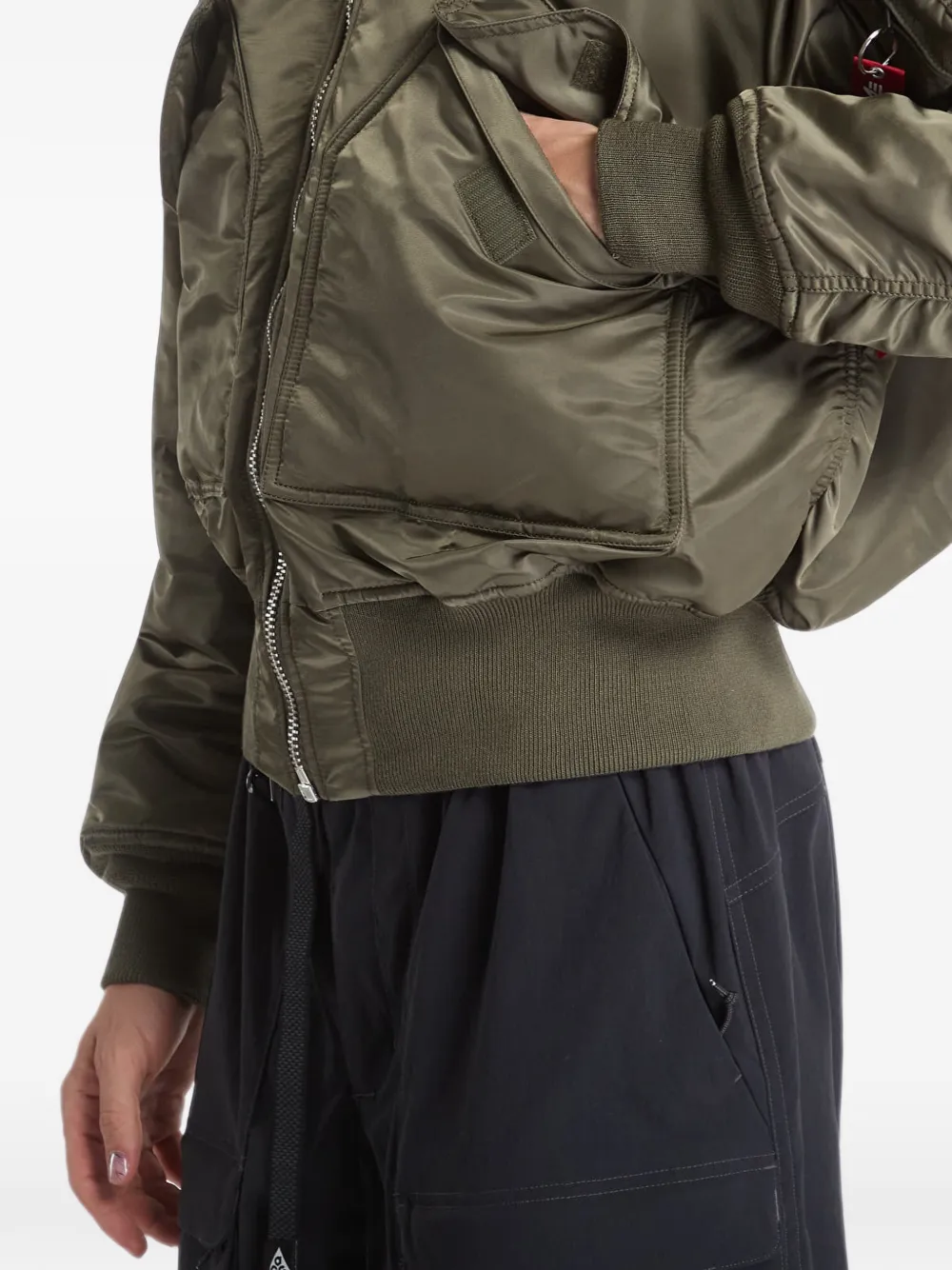 Alpha Industries 45 P Custom bomberjack met capuchon Groen