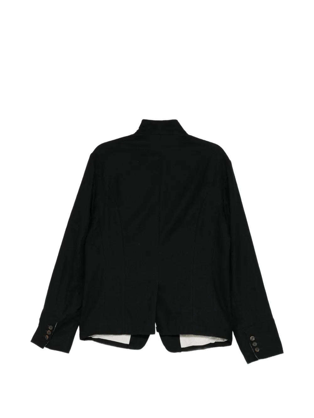 Forme D'expression Button-up Stand-collar Jacket In Black