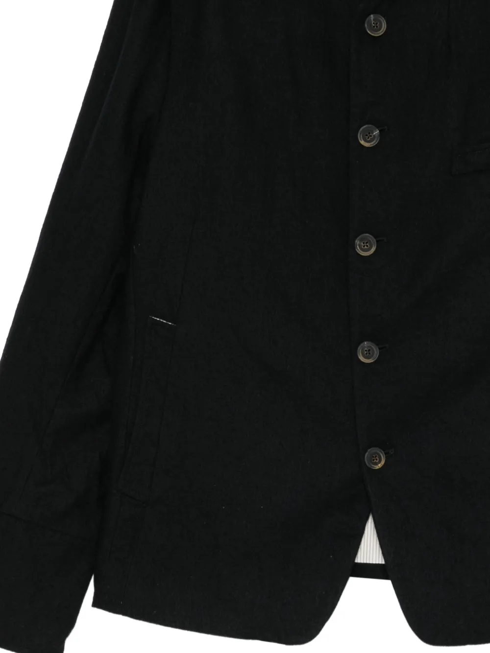 Forme D'expression Button-up Stand-collar Jacket In Black
