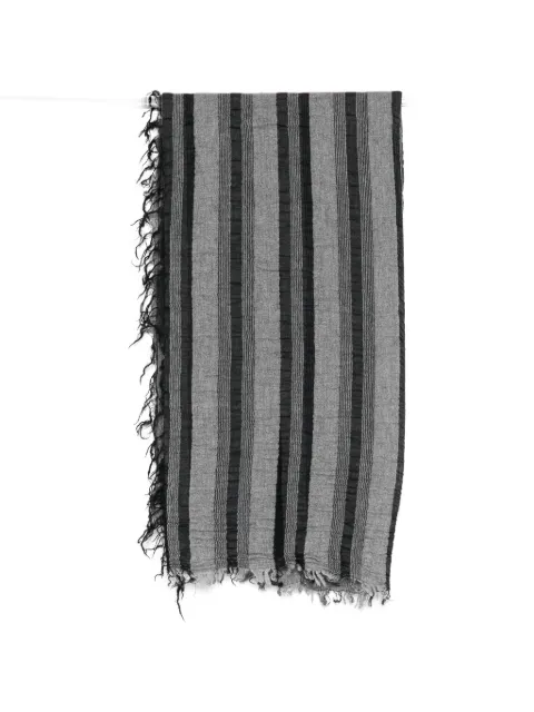 Forme D'expression striped frayed scarf