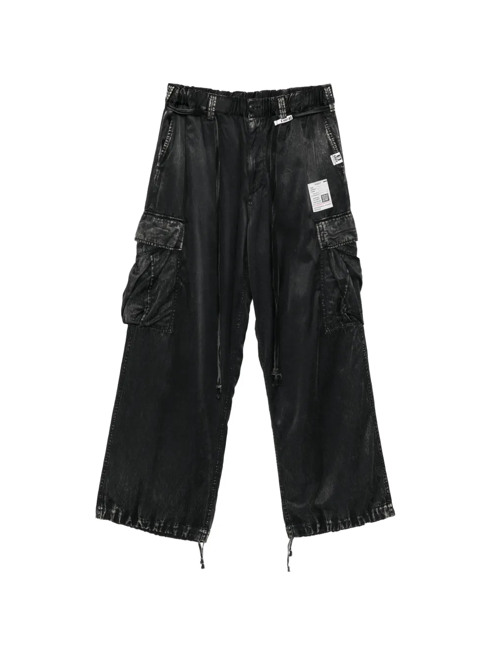 Maison MIHARA YASUHIRO satin cargo pants - Schwarz
