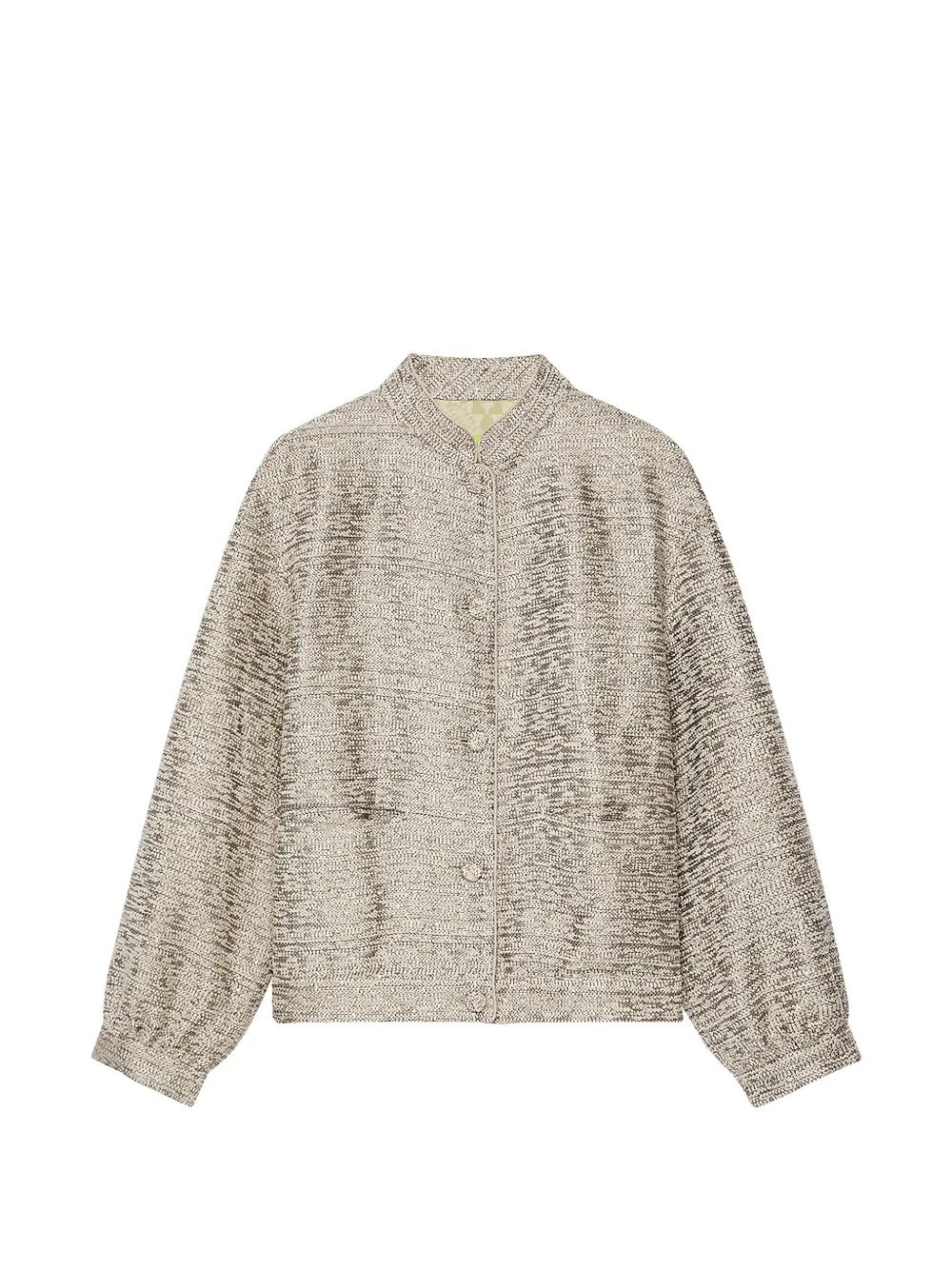Shanghai Tang sequin-embellished tweed bomber jacket - Grigio